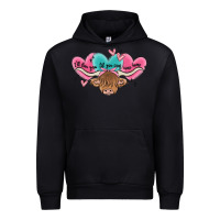 Black western cow and heart Urban Hoodie - MaliasSmallBusiness