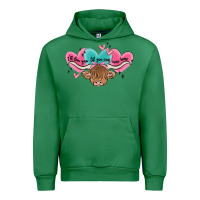 Emerald western cow and heart Urban Hoodie - MaliasSmallBusiness