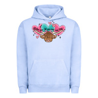 Pigment Grape Ice western cow and heart Urban Hoodie - MaliasSmallBusiness