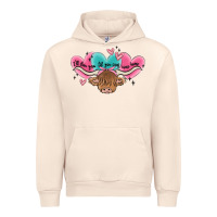 Sandshell western cow and heart Urban Hoodie - MaliasSmallBusiness