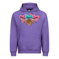 Tulip western cow and heart Urban Hoodie - MaliasSmallBusiness