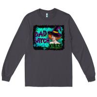 Smoke Halloween Bad Witch Vibes Watercolor Long Sleeve Tee - RanaPortraitStore