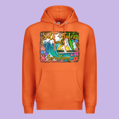 Salt Water Heals Everything Premium Hoodie Designed By Jasminsmagicworld
