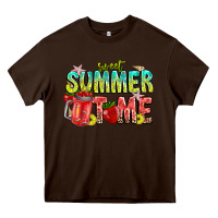 Chocolate Brown summer time Heavy Core Tee - CowhideDigitalArt