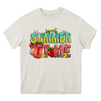 Cream summer time Heavy Core Tee - CowhideDigitalArt