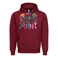 Burgundy my students are on point Zipper Hoodie - Zillion Design Studio