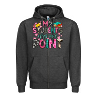 Charcoal Heather my students are on point Zipper Hoodie - Zillion Design Studio