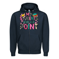 Navy my students are on point Zipper Hoodie - Zillion Design Studio