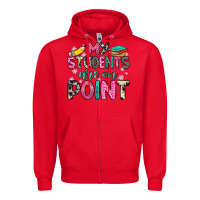 Red my students are on point Zipper Hoodie - Zillion Design Studio