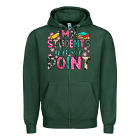 Sports Green my students are on point Zipper Hoodie - Zillion Design Studio