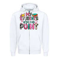 White my students are on point Zipper Hoodie - Zillion Design Studio