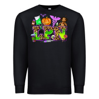 Black lpn halloween nurse with Premium Sweatshirt - AdoDesignShop