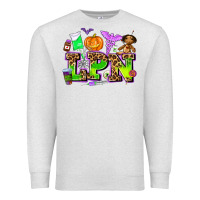 Oatmeal Heather lpn halloween nurse with Premium Sweatshirt - AdoDesignShop