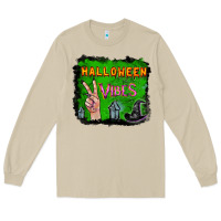Mushroom Watercolor Halloween Vibes Long Sleeve Tee - RanaPortraitStore