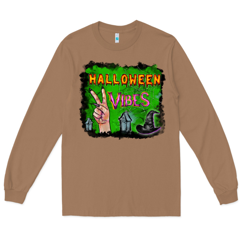 Watercolor Halloween Vibes Long Sleeve Tee by RanaPortraitStore | Teevron