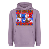 Lavender america thunderbolt Heavyweight Hoodie - HRA Design Shop