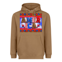 Toasted Coconut america thunderbolt Heavyweight Hoodie - HRA Design Shop