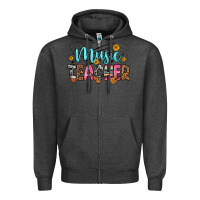 Charcoal Heather music teacher Zipper Hoodie - Zillion Design Studio