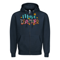 Navy music teacher Zipper Hoodie - Zillion Design Studio