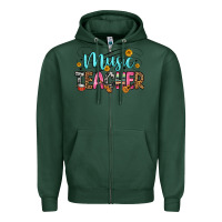 Sports Green music teacher Zipper Hoodie - Zillion Design Studio