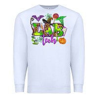 White lab tech halloween Premium Sweatshirt - AdoDesignShop