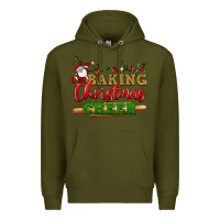 Army Green Baking Christmas cheer Premium Hoodie - NancyCooperArtShop