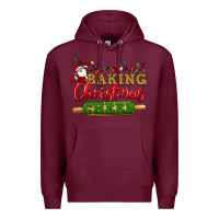 Burgundy Baking Christmas cheer Premium Hoodie - NancyCooperArtShop