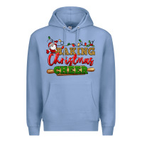 Colony Blue Baking Christmas cheer Premium Hoodie - NancyCooperArtShop