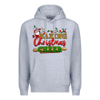 Heather Grey Baking Christmas cheer Premium Hoodie - NancyCooperArtShop
