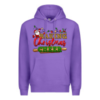 Purple Baking Christmas cheer Premium Hoodie - NancyCooperArtShop