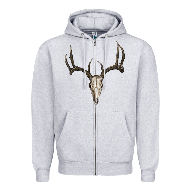 Deer Skull Zipper Hoodie by RanaPortraitStore | Teevron
