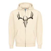 Sandshell deer skull Zipper Hoodie - RanaPortraitStore