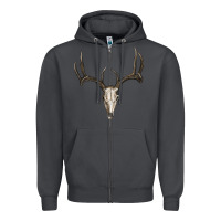 Smoke deer skull Zipper Hoodie - RanaPortraitStore