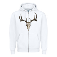 White deer skull Zipper Hoodie - RanaPortraitStore