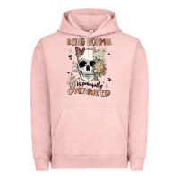 Pigment Salmon being normal is painfully overrated Urban Hoodie - MaliasSmallBusiness