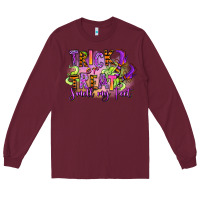 Burgundy Trick or treat smell my feet Long Sleeve Tee - RanaPortraitStore