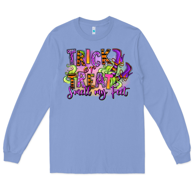 Trick Or Treat Smell My Feet Long Sleeve Tee by RanaPortraitStore | Teevron