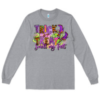 Heather Grey Trick or treat smell my feet Long Sleeve Tee - RanaPortraitStore