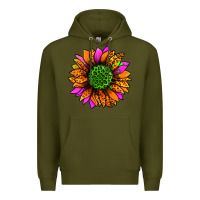 Army Green halloween sunflower Premium Hoodie - Jasminsmagicworld