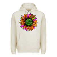 Oatmeal Heather halloween sunflower Premium Hoodie - Jasminsmagicworld