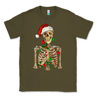 Army Green Christmas Skeleton Classic Tee - RanaPortraitStore