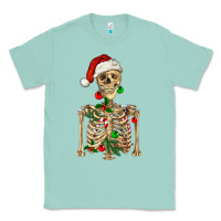 Seafoam Christmas Skeleton Classic Tee - RanaPortraitStore