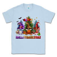 Dusty Blue happy hallothanksmas Classic Tee - FaDigitalArtStudio