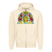 Sandshell hello back to school rainbow Zipper Hoodie - texasbilliewilder