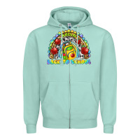 Hello Back To School Rainbow Zipper Hoodie | Teevron