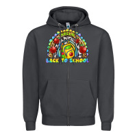 Smoke hello back to school rainbow Zipper Hoodie - texasbilliewilder