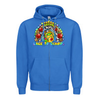 True Royal hello back to school rainbow Zipper Hoodie - texasbilliewilder