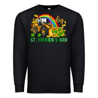 Black i dig st patrick s day bulldozer Premium Sweatshirt - JahusDesignShop