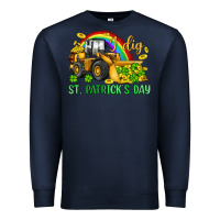 Navy i dig st patrick s day bulldozer Premium Sweatshirt - JahusDesignShop