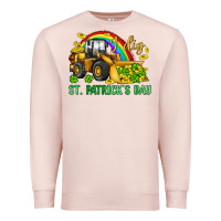 Pale Pink i dig st patrick s day bulldozer Premium Sweatshirt - JahusDesignShop